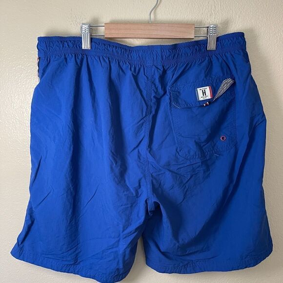 Tommy Hilfiger Swim Trunks Men Blue Red Shorts Bathing Suit Men XL - Picture 2 of 4